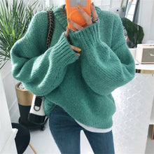 Load image into Gallery viewer, Sweater Women 2020 Autumn Winter Fashion Solid O Neck Pullover Sweaters Korean Style Knitted Long Sleeve Jumpers Casual Tops